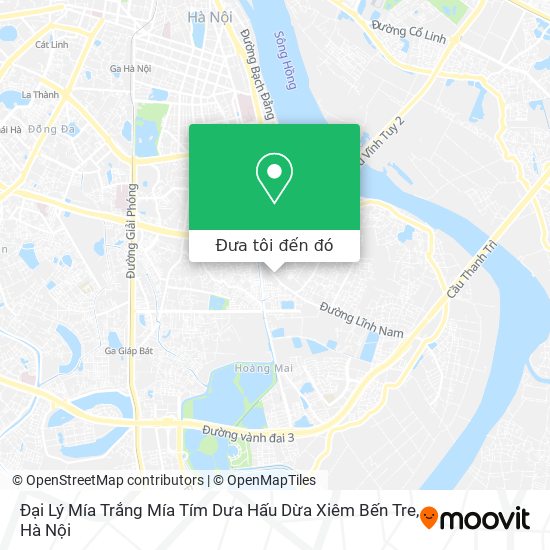 Bản đồ Đại Lý Mía Trắng Mía Tím Dưa Hấu Dừa Xiêm Bến Tre