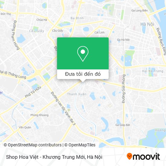 Bản đồ Shop Hoa Việt - Khương Trung Mới