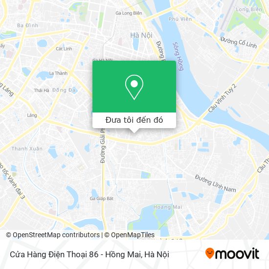 Bản đồ Cửa Hàng Điện Thoại 86 - Hồng Mai