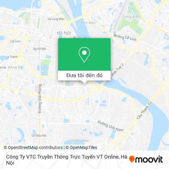 Bản đồ Công Ty VTC Truyền Thông Trực Tuyến VT Online