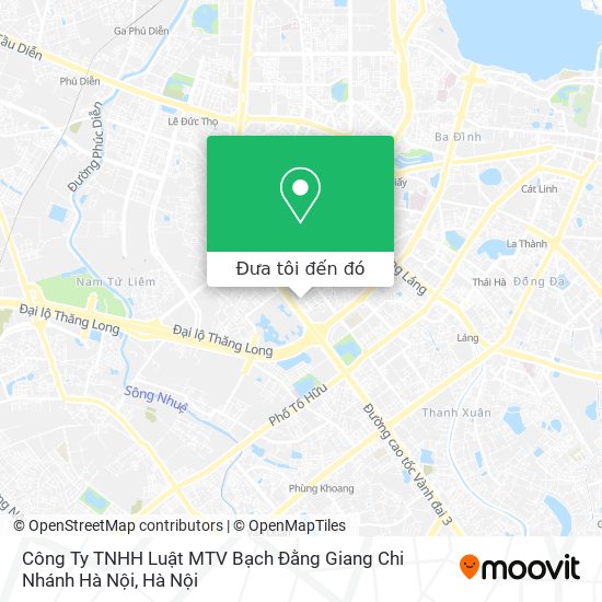 Bản đồ Công Ty TNHH Luật MTV Bạch Đằng Giang Chi Nhánh Hà Nội