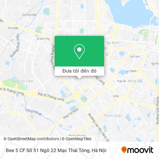 Bản đồ Bee 5 CF Số 51 Ngõ 22 Mạc Thái Tông