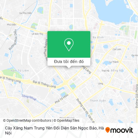 Bản đồ Cây Xăng Nam Trung Yên Đối Diện Sân Ngọc Bảo