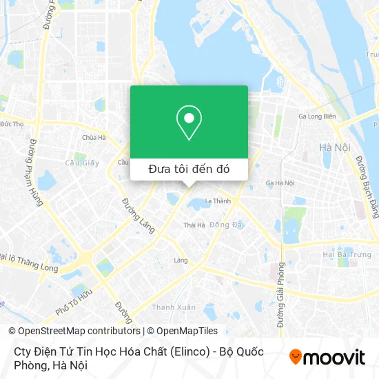 Bản đồ Cty Điện Tử Tin Học Hóa Chất (Elinco) - Bộ Quốc Phòng