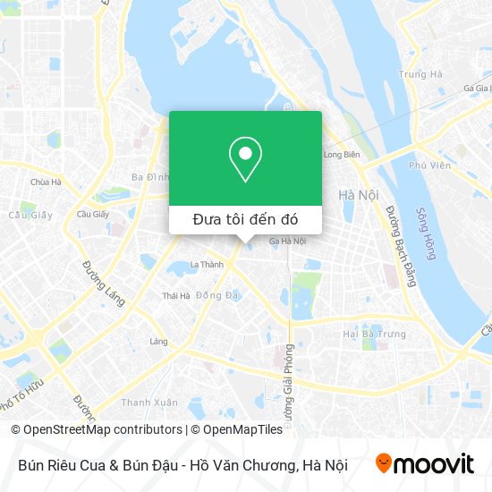 Bản đồ Bún Riêu Cua & Bún Đậu - Hồ Văn Chương