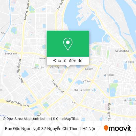 Bản đồ Bún Đậu Ngon Ngõ 37 Nguyễn Chí Thanh