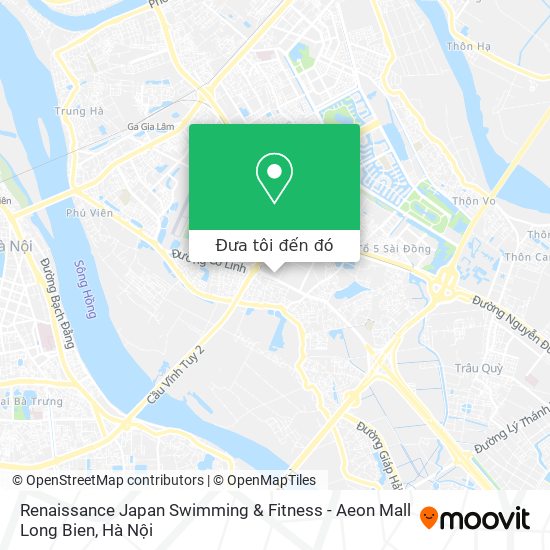 Bản đồ Renaissance Japan Swimming & Fitness - Aeon Mall Long Bien