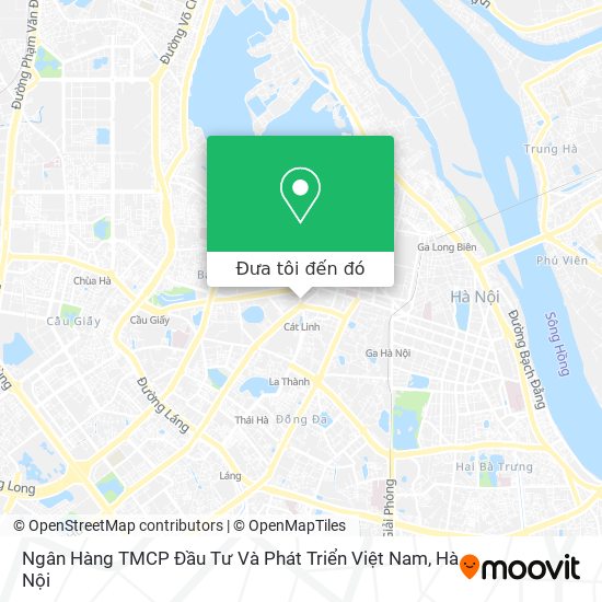 Bản đồ Ngân Hàng TMCP Đầu Tư Và Phát Triển Việt Nam