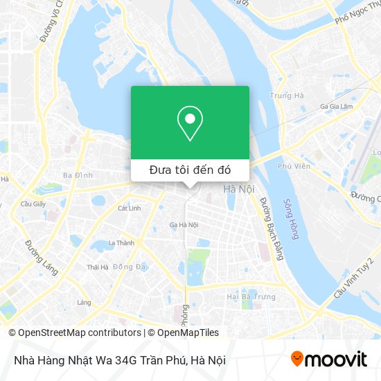Bản đồ Nhà Hàng Nhật Wa 34G Trần Phú