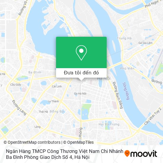 Bản đồ Ngân Hàng TMCP Công Thương Việt Nam Chi Nhánh Ba Đình Phòng Giao Dịch Số 4