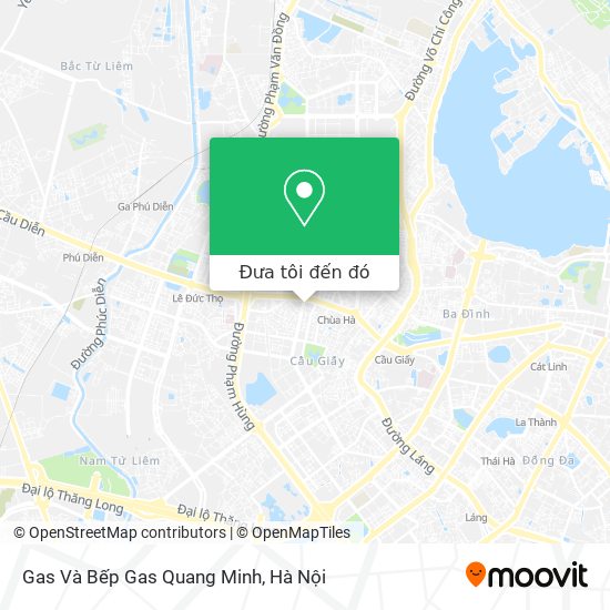 Bản đồ Gas Và Bếp Gas Quang Minh