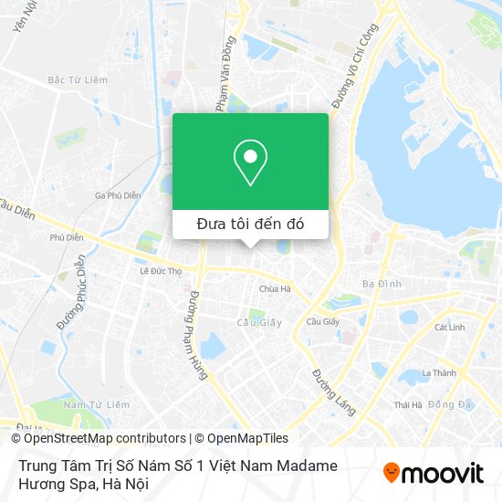 Bản đồ Trung Tâm Trị Số Nám Số 1 Việt Nam Madame Hương Spa