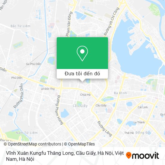 Bản đồ Vĩnh Xuân Kungfu Thăng Long, Cầu Giấy, Hà Nội, Việt Nam
