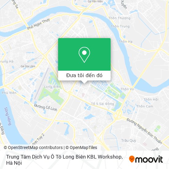 Bản đồ Trung Tâm Dịch Vụ Ô Tô Long Biên KBL Workshop