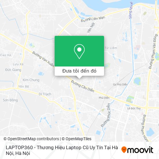 Bản đồ LAPTOP360 - Thương Hiệu Laptop Cũ Uy Tín Tại Hà Nội
