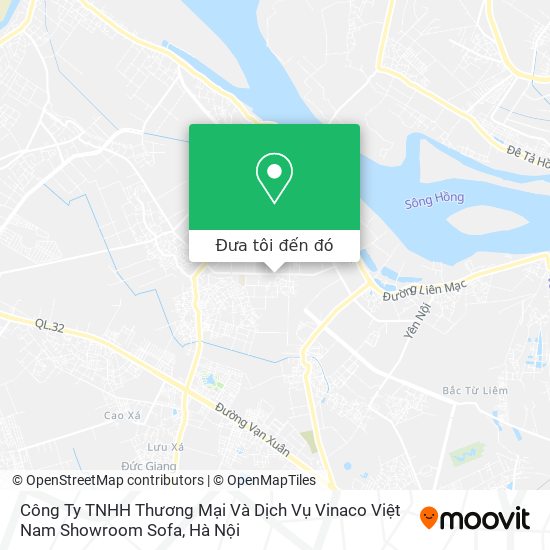 Bản đồ Công Ty TNHH Thương Mại Và Dịch Vụ Vinaco Việt Nam Showroom Sofa