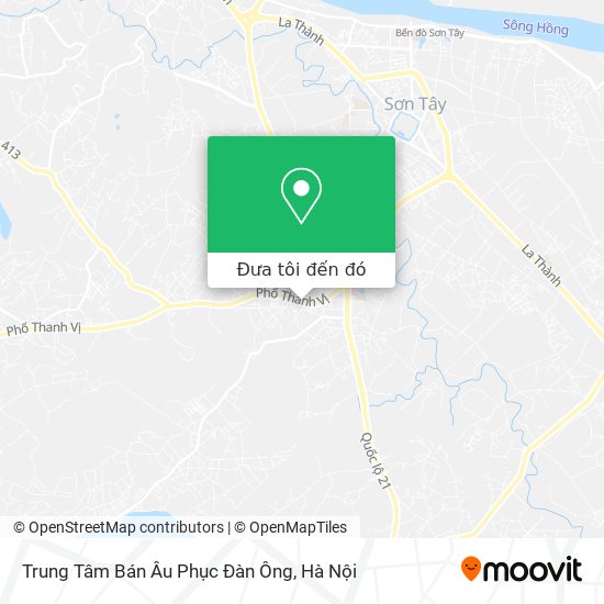 Bản đồ Trung Tâm Bán Âu Phục Đàn Ông