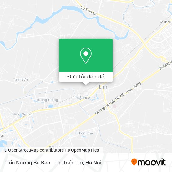 Bản đồ Lẩu Nướng Bà Béo - Thị Trấn Lim