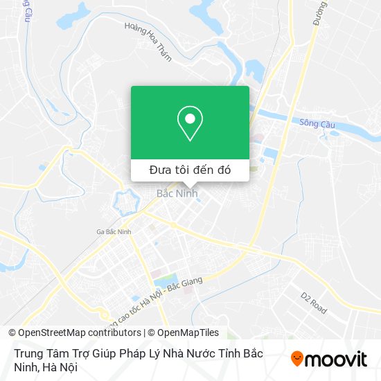 Bản đồ Trung Tâm Trợ Giúp Pháp Lý Nhà Nước Tỉnh Bắc Ninh