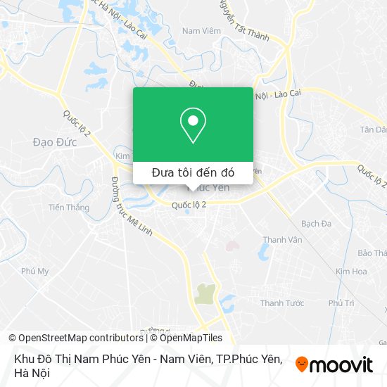 Bản đồ Khu Đô Thị Nam Phúc Yên - Nam Viên, TP.Phúc Yên