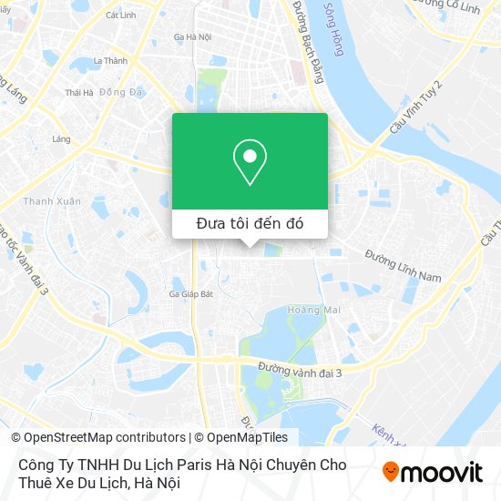 Bản đồ Công Ty TNHH Du Lịch Paris Hà Nội Chuyên Cho Thuê Xe Du Lịch