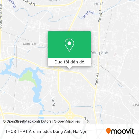 Bản đồ THCS THPT Archimedes Đông Anh