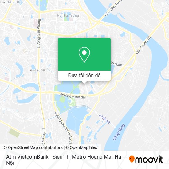 Bản đồ Atm VietcomBank - Siêu Thị Metro Hoàng Mai