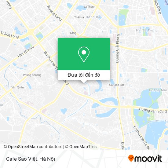 Bản đồ Cafe Sao Việt