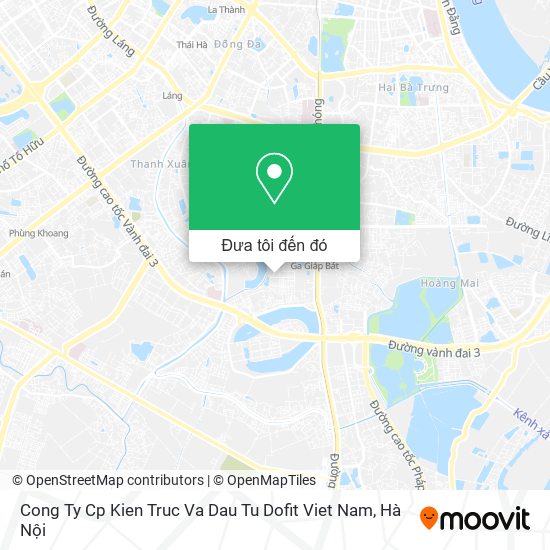 Bản đồ Cong Ty Cp Kien Truc Va Dau Tu Dofit Viet Nam