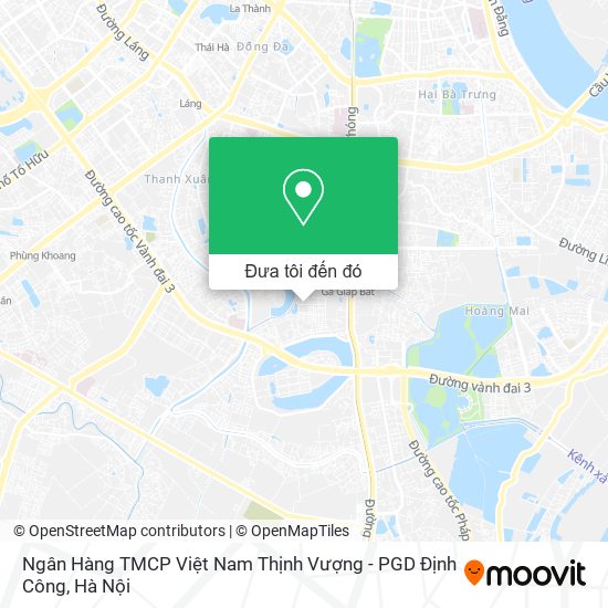 Bản đồ Ngân Hàng TMCP Việt Nam Thịnh Vượng - PGD Định Công