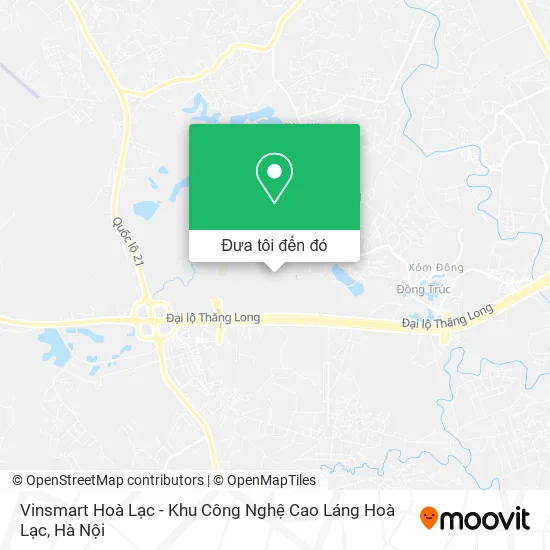 Bản đồ Vinsmart Hoà Lạc - Khu Công Nghệ Cao Láng Hoà Lạc