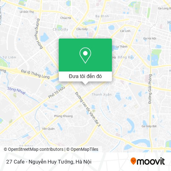 Bản đồ 27 Cafe - Nguyễn Huy Tưởng