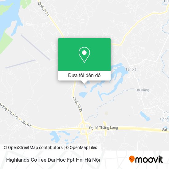 Bản đồ Highlands Coffee Dai Hoc Fpt Hn