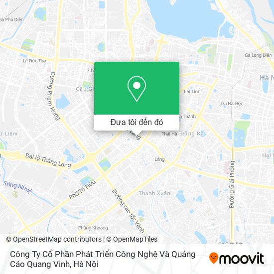 Bản đồ Công Ty Cổ Phần Phát Triển Công Nghệ Và Quảng Cáo Quang Vinh