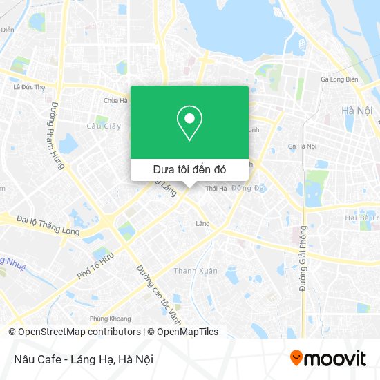 Bản đồ Nâu Cafe - Láng Hạ
