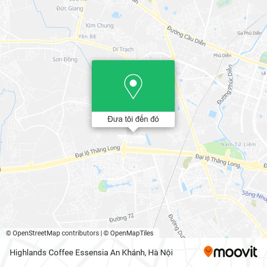 Bản đồ Highlands Coffee Essensia An Khánh