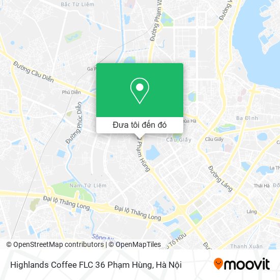 Bản đồ Highlands Coffee FLC 36 Phạm Hùng