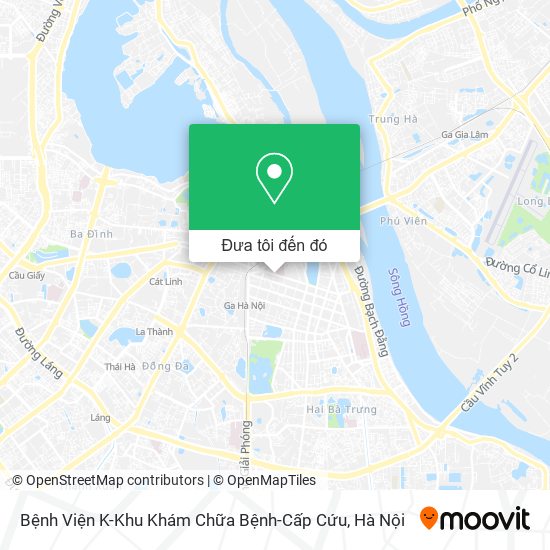Bản đồ Bệnh Viện K-Khu Khám Chữa Bệnh-Cấp Cứu