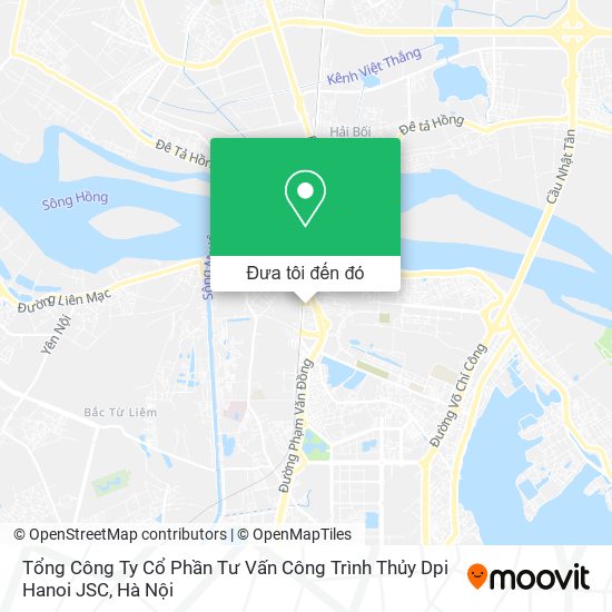 Bản đồ Tổng Công Ty Cổ Phần Tư Vấn Công Trình Thủy Dpi Hanoi JSC