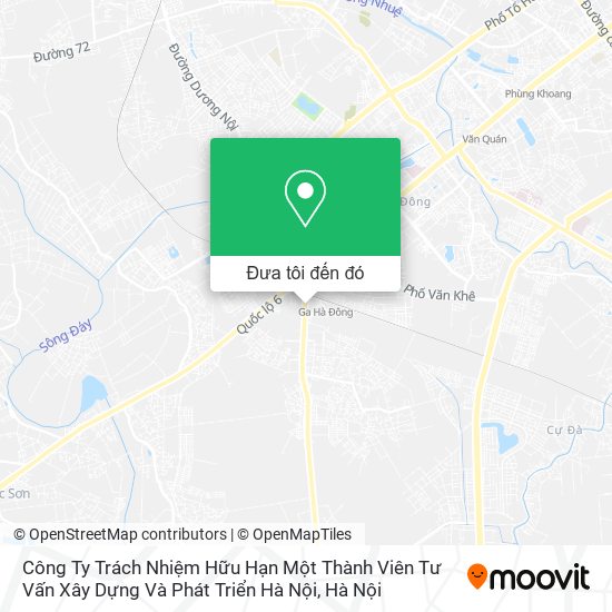 Bản đồ Công Ty Trách Nhiệm Hữu Hạn Một Thành Viên Tư Vấn Xây Dựng Và Phát Triển Hà Nội