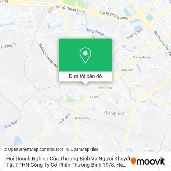 Bản đồ Hội Doanh Nghiệp Của Thương Binh Và Người Khuyết Tật TPHN Công Ty Cổ Phần Thương Binh 19 / 8