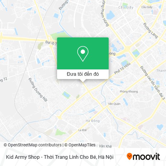 Bản đồ Kid Army Shop - Thời Trang Lính Cho Bé