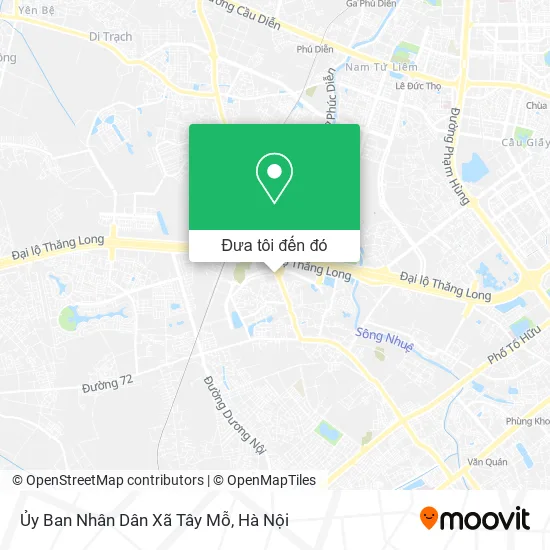 Bản đồ Ủy Ban Nhân Dân Xã Tây Mỗ