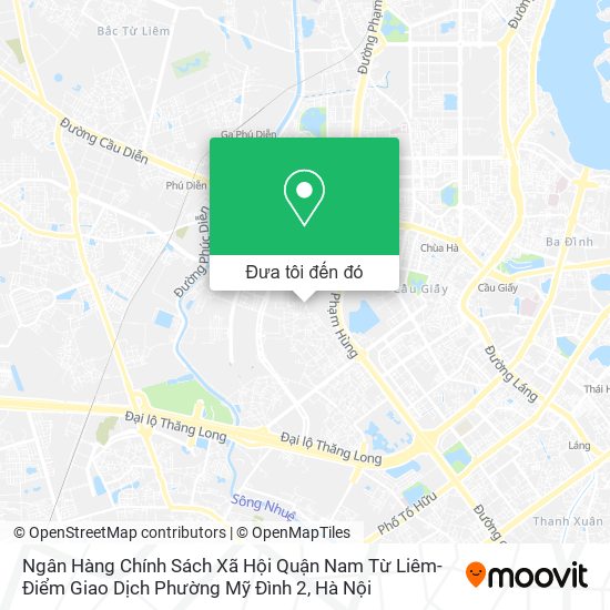 Bản đồ Ngân Hàng Chính Sách Xã Hội Quận Nam Từ Liêm-Điểm Giao Dịch Phường Mỹ Đình 2