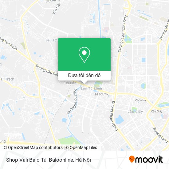 Bản đồ Shop Vali Balo Túi Baloonline