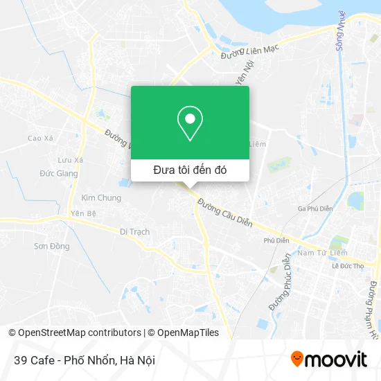 Bản đồ 39 Cafe - Phố Nhổn