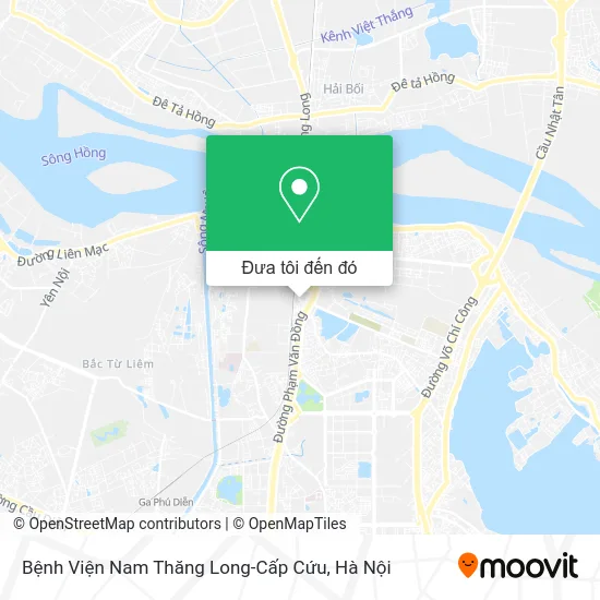 Bản đồ Bệnh Viện Nam Thăng Long-Cấp Cứu