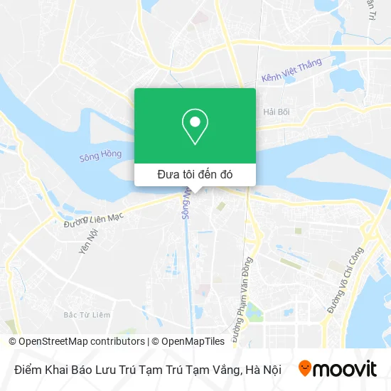 Bản đồ Điểm Khai Báo Lưu Trú Tạm Trú Tạm Vắng