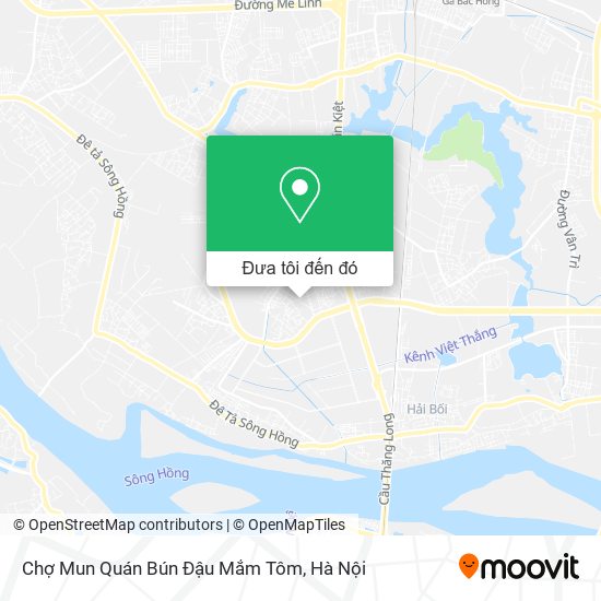 Bản đồ Chợ Mun Quán Bún Đậu Mắm Tôm