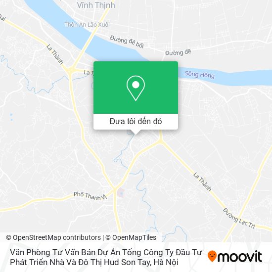 Bản đồ Văn Phòng Tư Vấn Bán Dự Án Tổng Công Ty Đầu Tư Phát Triển Nhà Và Đô Thị Hud Son Tay